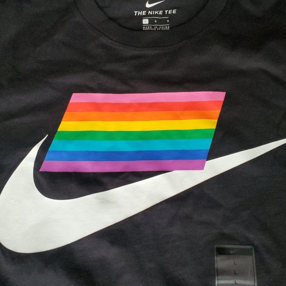 Nike / Pride BE TRUE Shirt Black/White / Sz L / CD - Picture 2 of 5